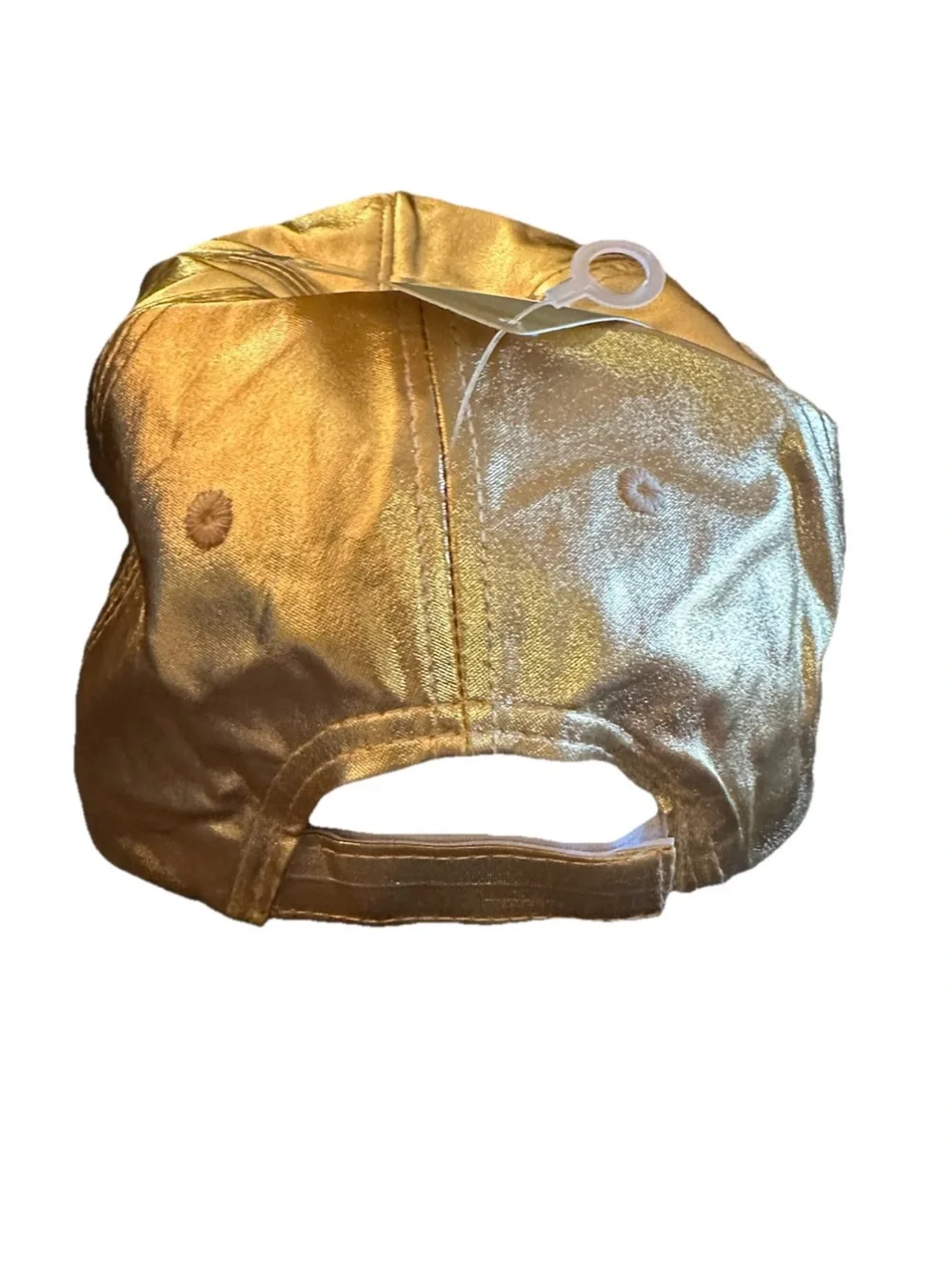 Gold Metallic Baseball Cap with Adjustable Closure ~ Unisex